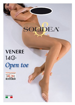 VENERE 140 Collant Open Toe Cipria 4 L