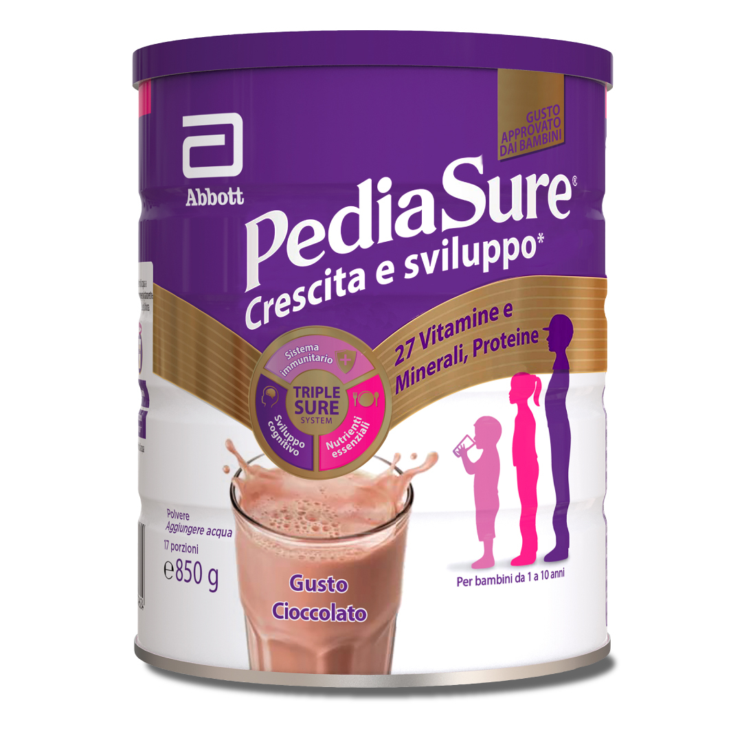 Pediasure Crescita E Sviluppo Integratore Multivitaminico Per Bambini Formato 850g Gusto Cioccolato