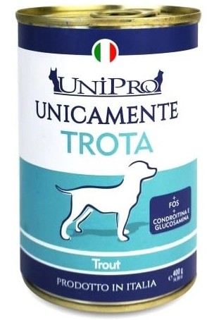 UNIPRO CANE MONOPROTEICO TROTA 400GR (lattina)