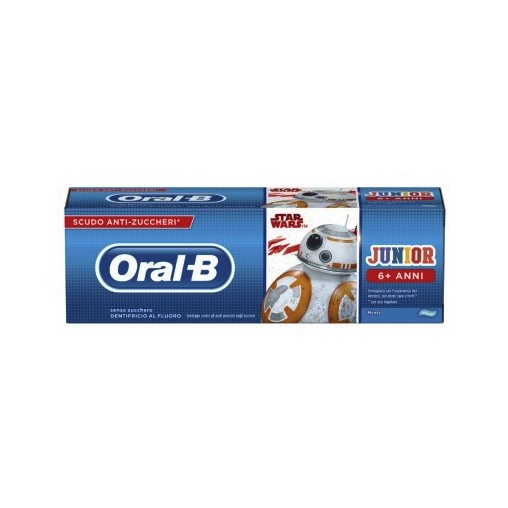 Oral-B Junior Dentifricio Star Wars per bambini +6 anni 75ml gusto menta Oral-B Junior Dentifricio Star Wars per bambini +6 anni 75ml gusto menta