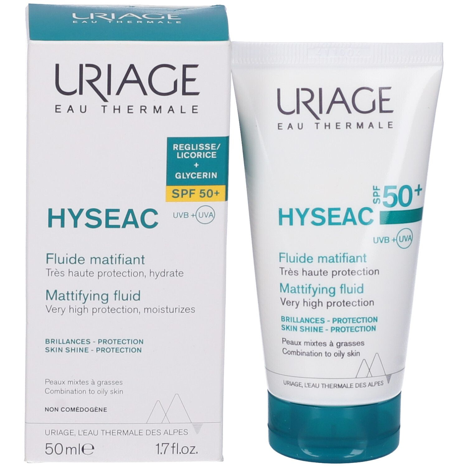 Uriage Hyséac Fluido Solare SPF 50+ Pelle Mista e Grassa 50 ml Uriage Hyséac Fluido Solare SPF 50+ Pelle Mista e Grassa 50 ml