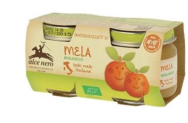 Alce Nero Omogeneizzato di Mela biologico 2x80g