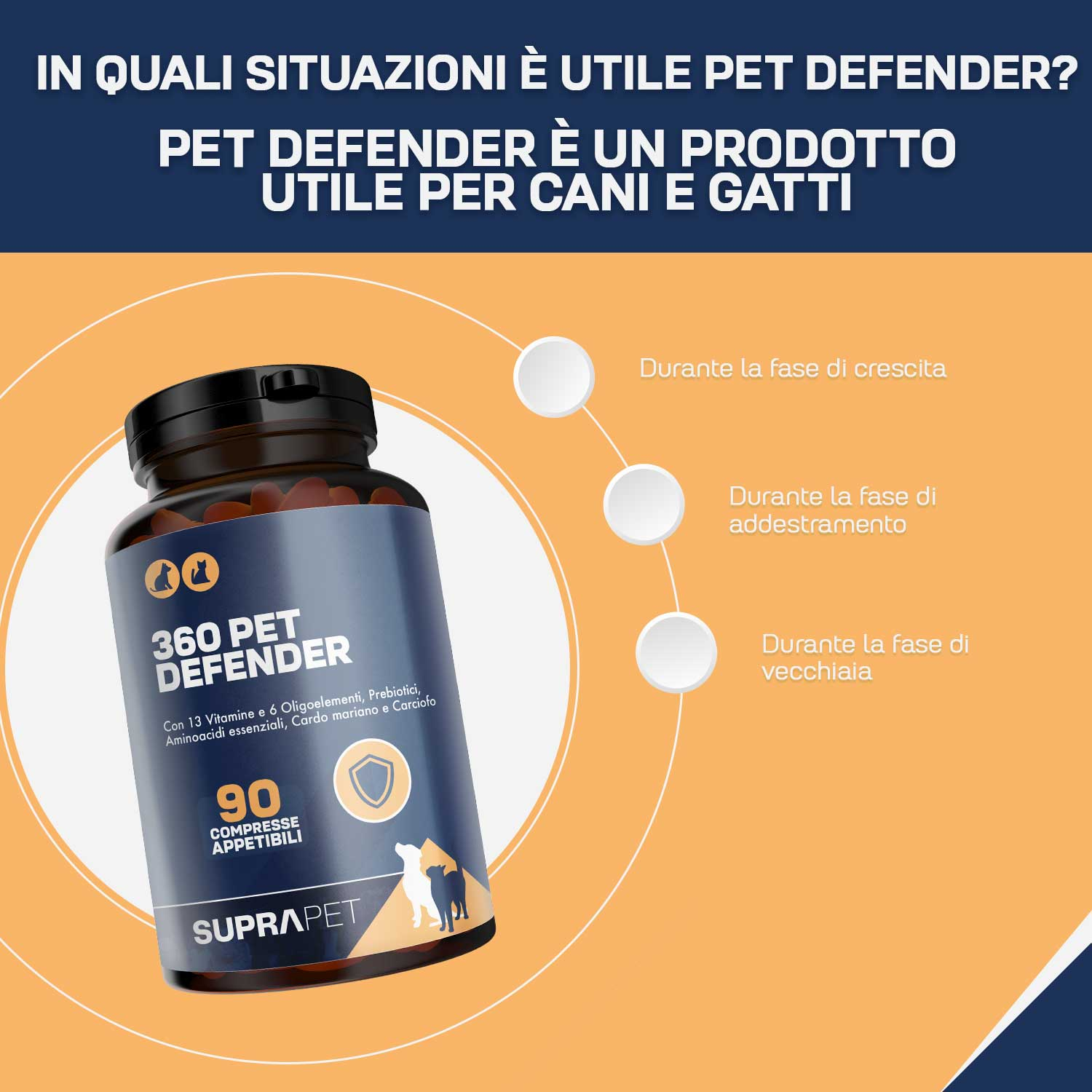 Suprapet 360 pet defender 90 compresse