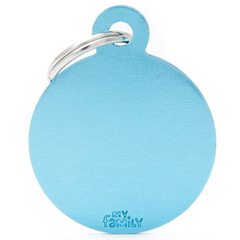 MY FAMILY MEDAGLIETTA CERCHIO (L) ALLUMINIO AZZURRO (REF. MFB60)