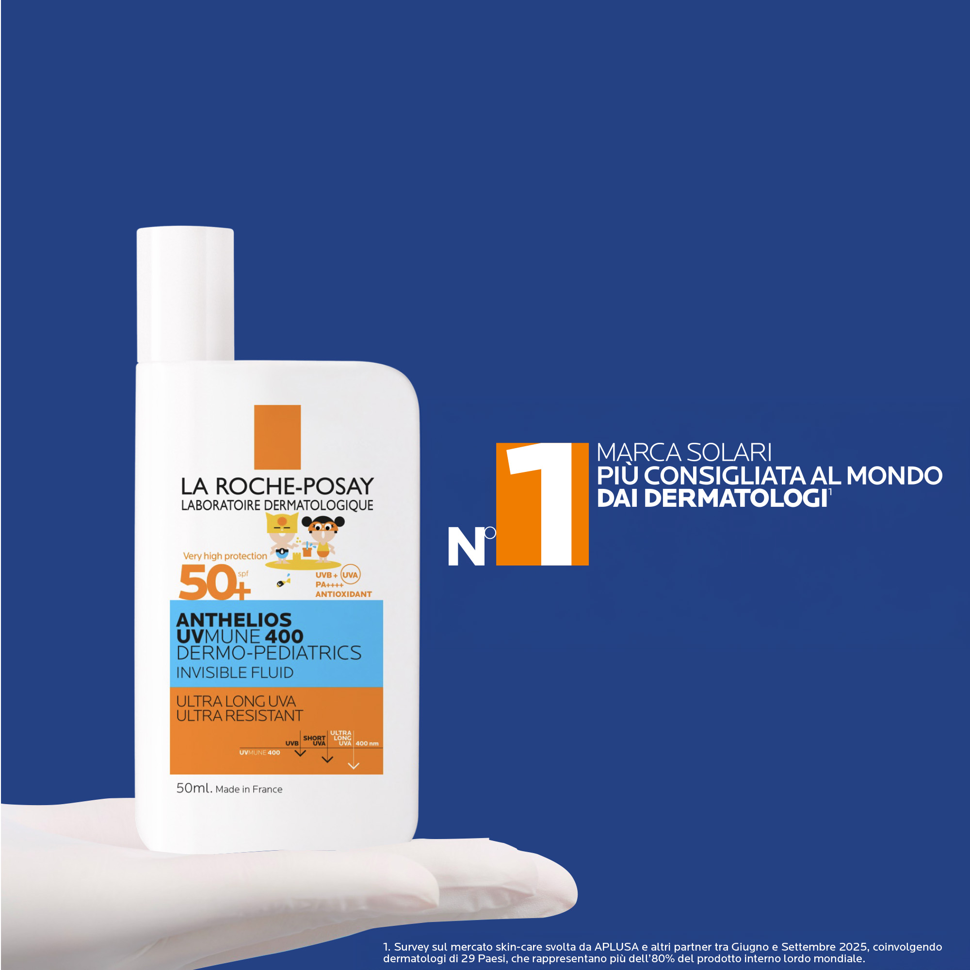 La Roche-Posay - Anthelios Uvmune 400 Dermo-Pediatrics Fluido Invisibile SPF50+ Bambini 50 ml