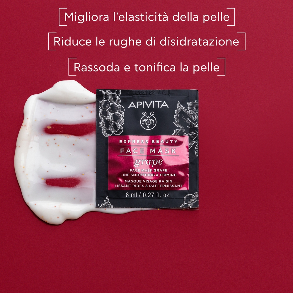 APIVITA Express Beauty Maschera Viso all'Uva Liftante e Rassodante 2X8ML APIVITA Express Beauty Maschera Viso all'Uva Liftante e Rassodante 2X8ML