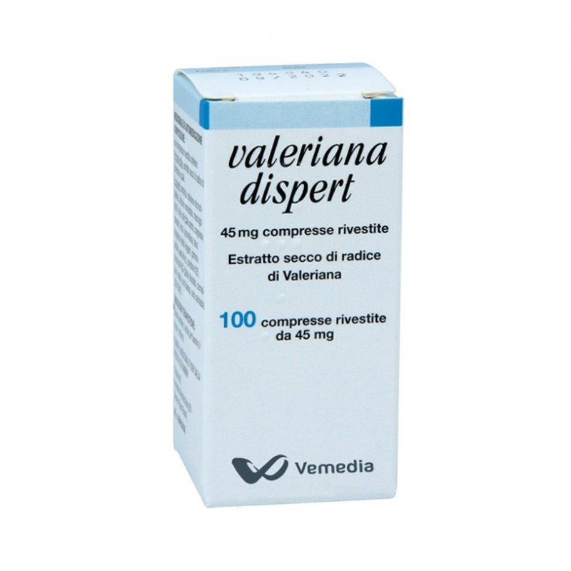 VALERIANA DISPERT 45 MG 100 COMPRESSE RIVESTITE  VALERIANA DISPERT 45 MG 100 COMPRESSE RIVESTITE