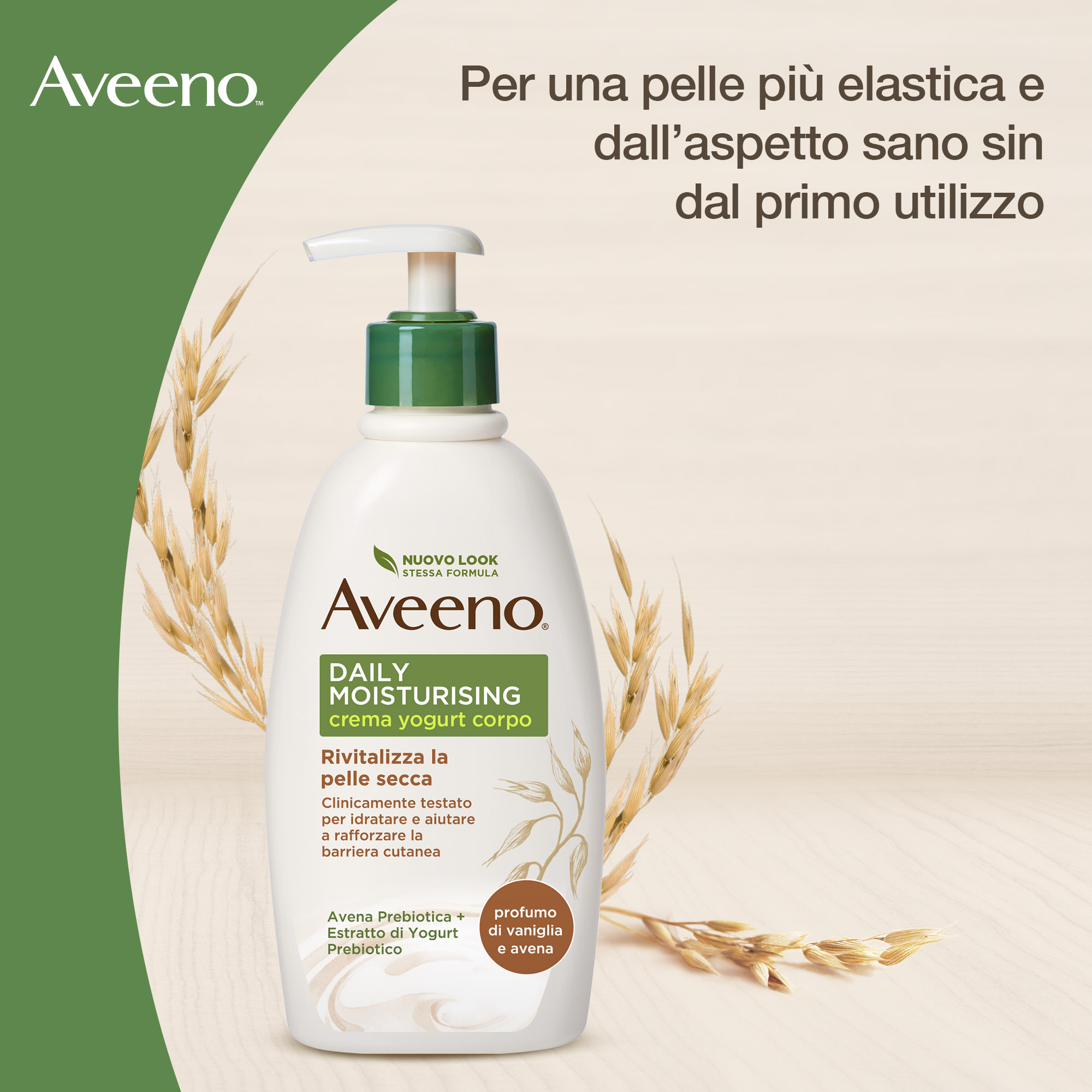 AVEENO CREMA CORPO ALLO YOGURT, AL PROFUMO DI VANIGLIA E AVENA 300ml AVEENO CREMA CORPO ALLO YOGURT, AL PROFUMO DI VANIGLIA E AVENA 300ml