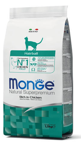 MONGE CAT HAIRBALL1,5KG