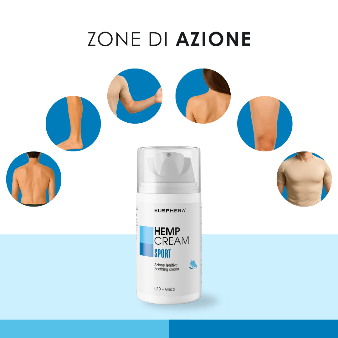 Eusphera Hemp Cream Sport - Crema Per Dolori Muscolari Ed Infortuni 75 ml