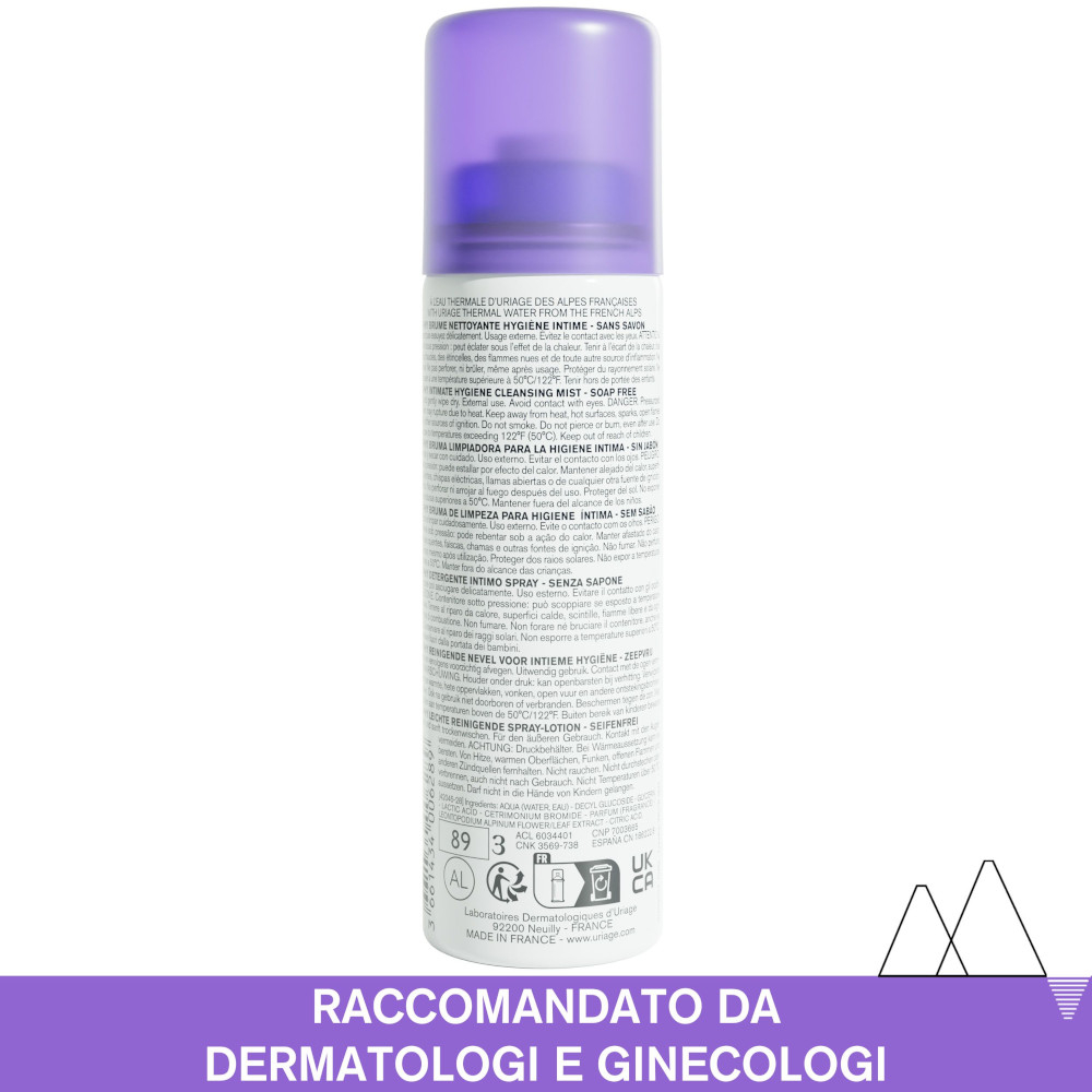 URIAGE GYN-PHY Spray detergente e rinfrescante per le zone intime per detergere delicatamente e lenire le sensazioni di discomfort - 50ML URIAGE GYN-PHY Spray detergente e rinfrescante per le zone intime per detergere delicatamente e lenire le sensazioni di discomfort - 50ML