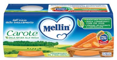 Mellin Omogeneizzato di Carote 2 x 80 g Mellin Omogeneizzato di Carote 2 x 80 g