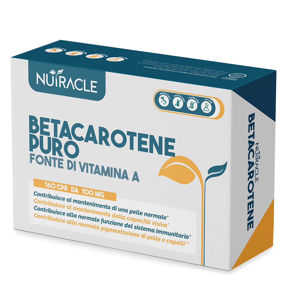 Nutracle Betacarotene Puro 160 Micro-Compresse - Integratore Per La Pelle