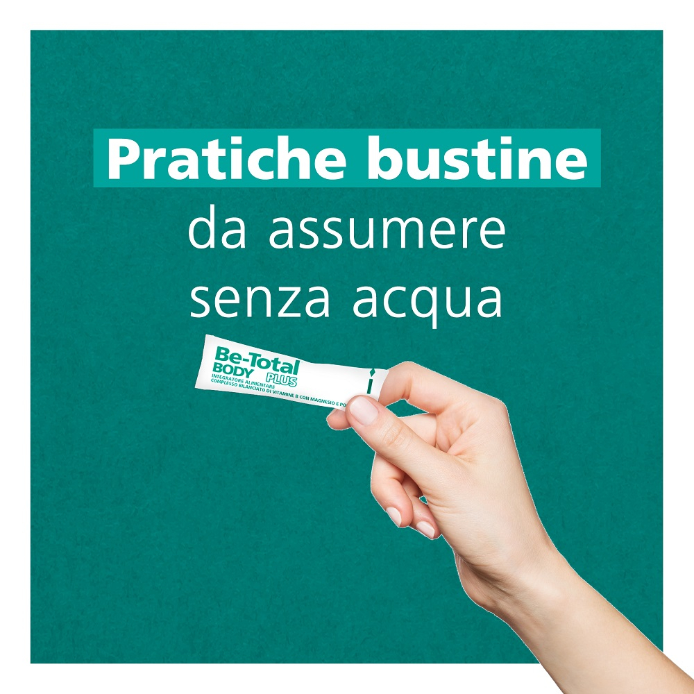 Be-Total Body Plus Integratore Alimentare Vitamina B Magnesio Potassio per Adulti 20 Bustine Be-Total Body Plus Integratore Alimentare Vitamina B Magnesio Potassio per Adulti 20 Bustine