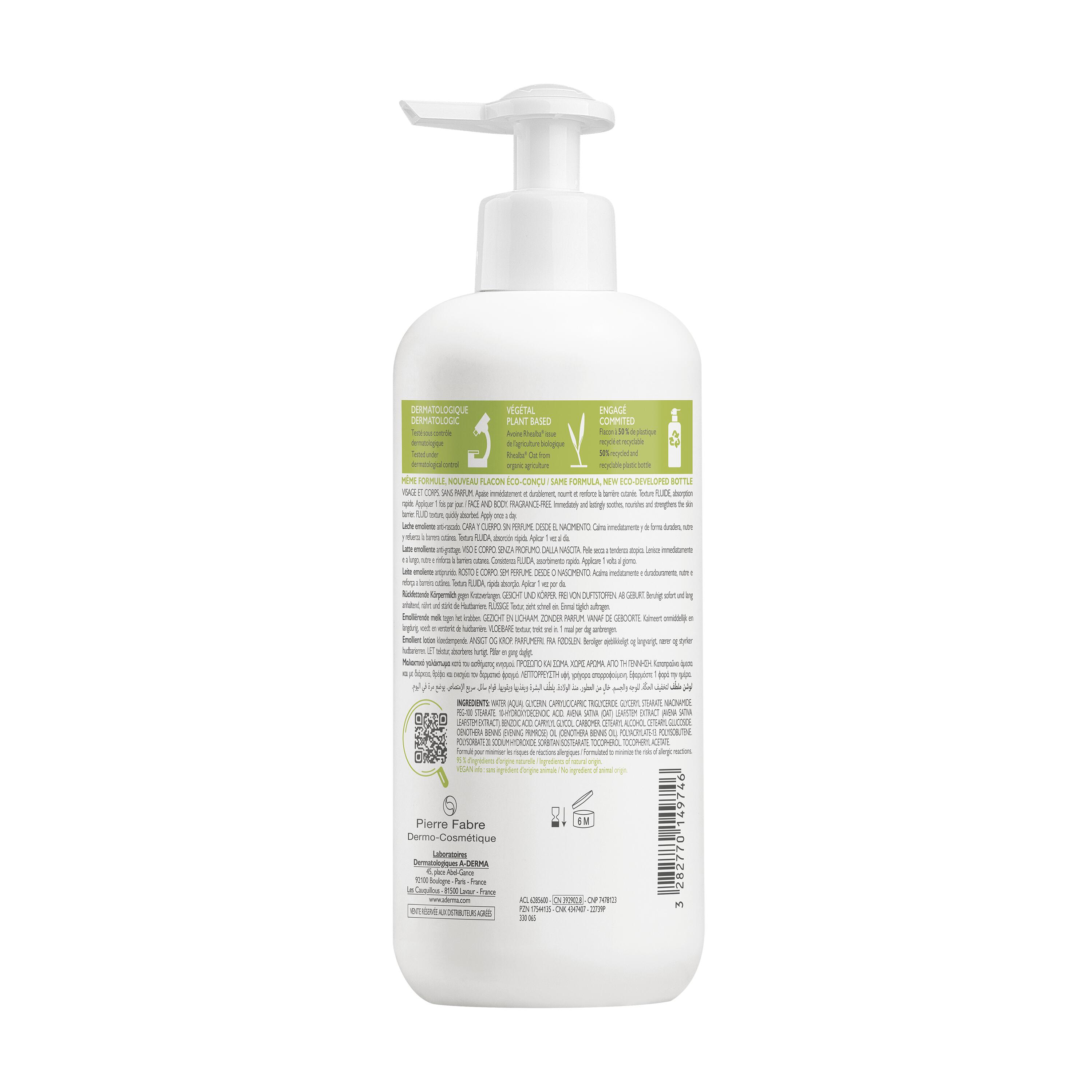 A-Derma Exomega Control - Latte Emolliente Anti-Grattage 400 ml