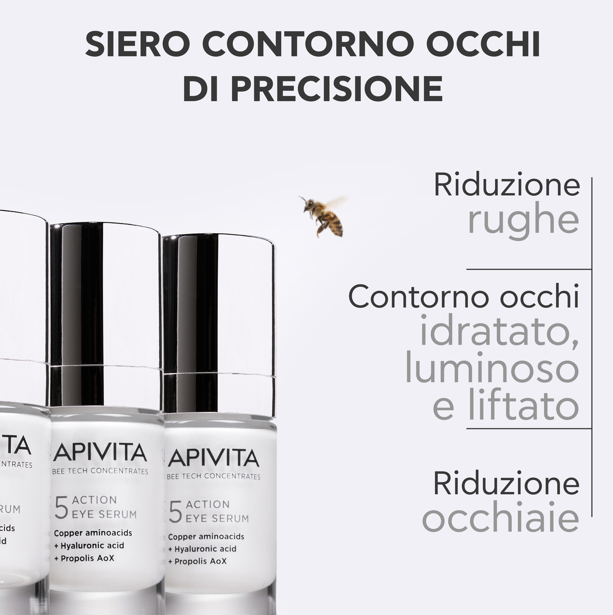 Apivita Bee Tech Concentrates - Siero Antirughe 5 Azioni Per Il Contorno Occhi 15 ml