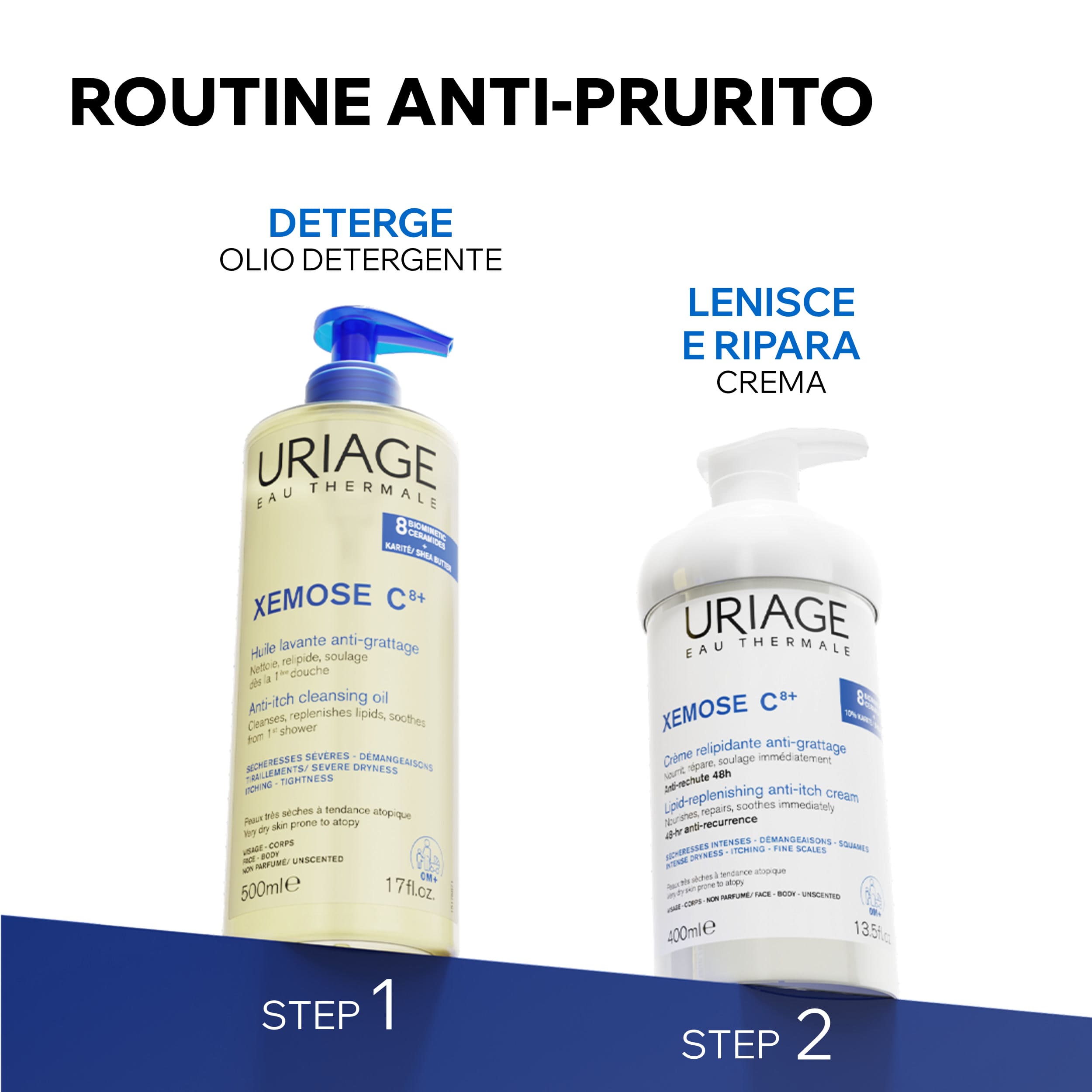 Uriage - Xémose C8+ - Crema Relipidante Antiprurito Viso E Corpo 200 ml