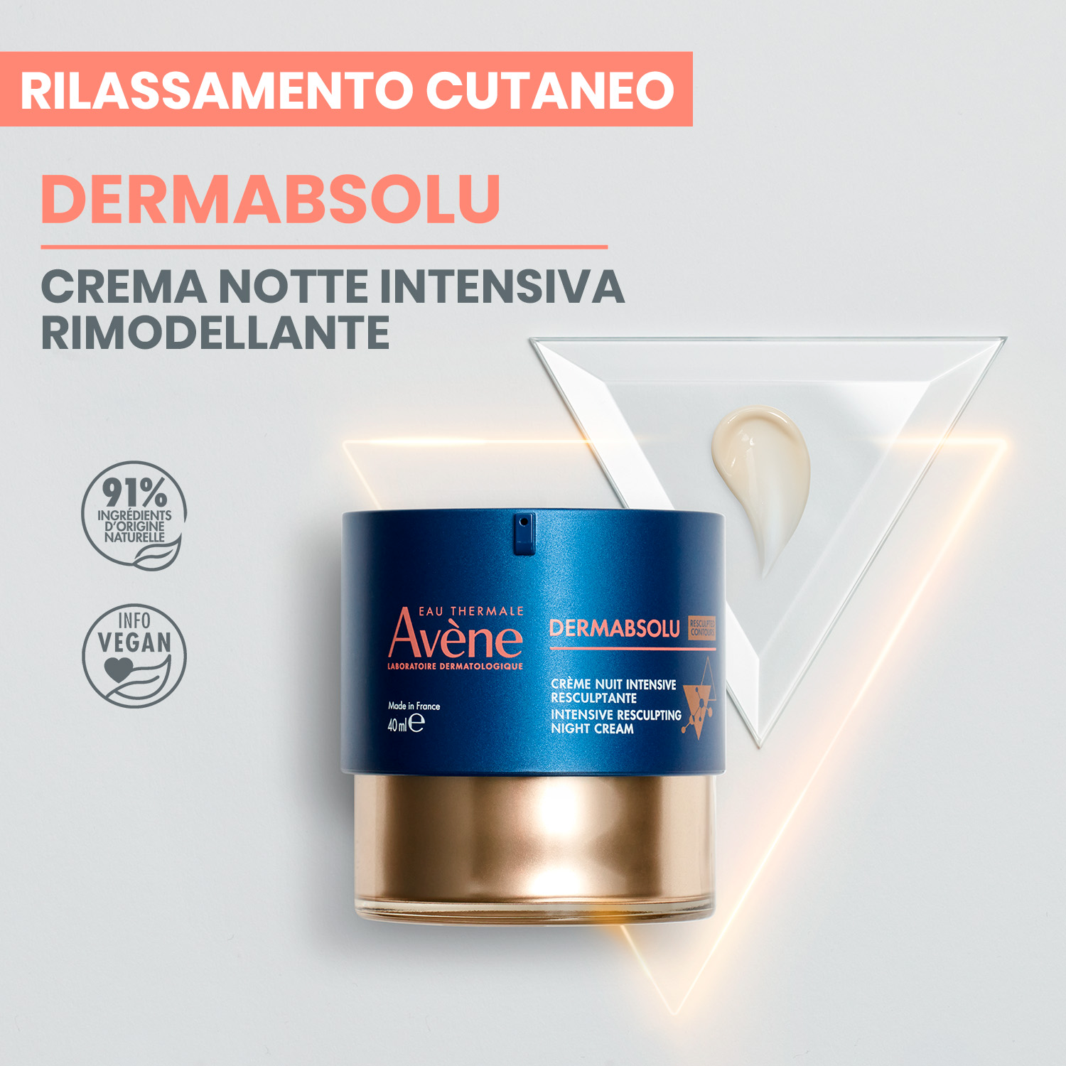 Eau Thermale Avène DERMABSOLU Crema Notte Intensiva Rimodellante - ANTI-ETA' 40 ml Eau Thermale Avène DERMABSOLU Crema Notte Intensiva Rimodellante - ANTI-ETA' 40 ml