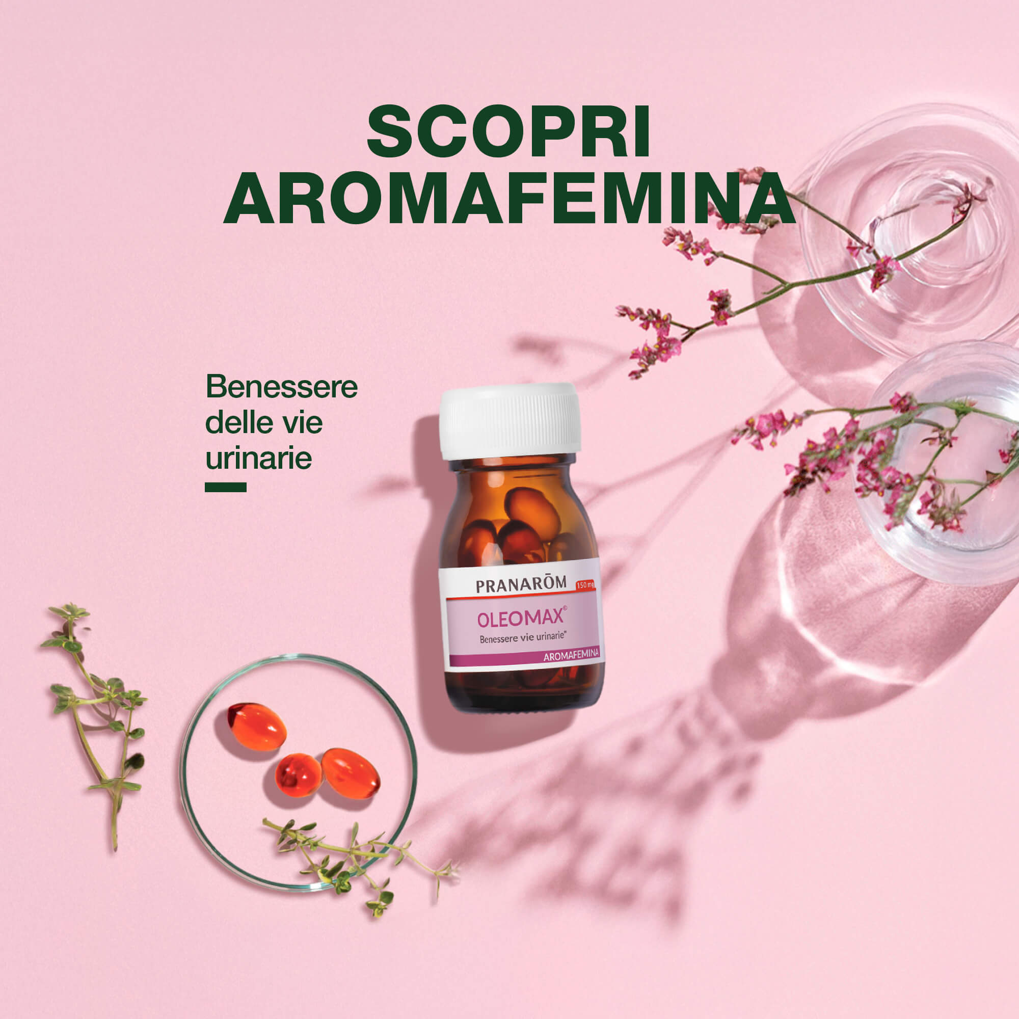 Pranarom Aromafemina - Oleomax 15 Capsule Per Il Benessere Delle Vie Urinarie