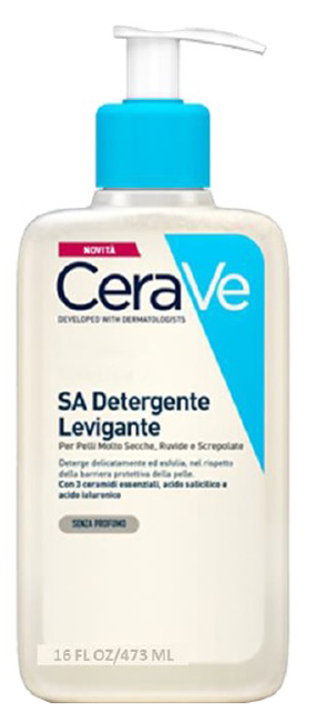 CeraVe Detergente con texture gel non schiumoso che deterge, esfolia e leviga la pelle, proteggendola 473 ml