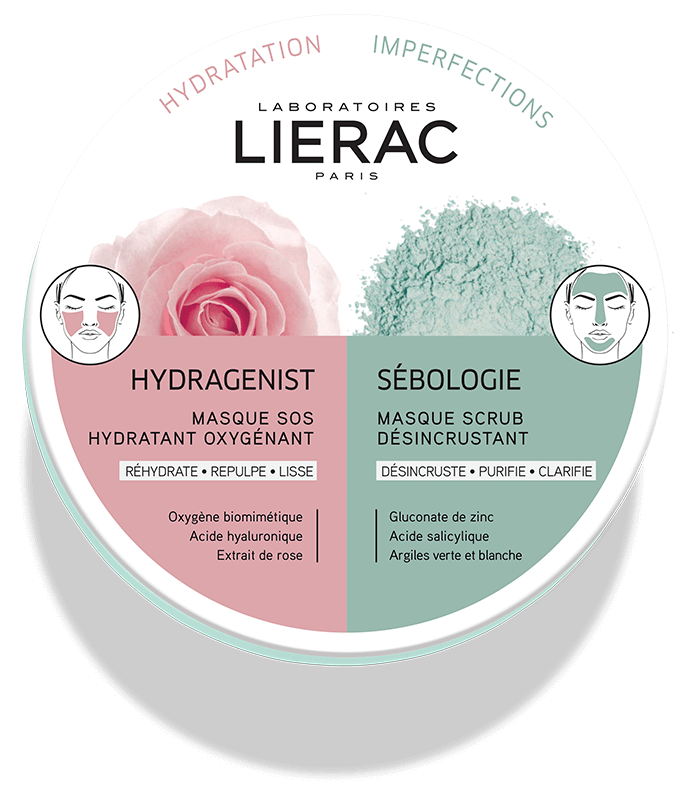Lierac Hydragenist + Sebologie DuoMask Maschera Viso 2 x 6ml Lierac Hydragenist + Sebologie DuoMask Maschera Viso 2 x 6ml