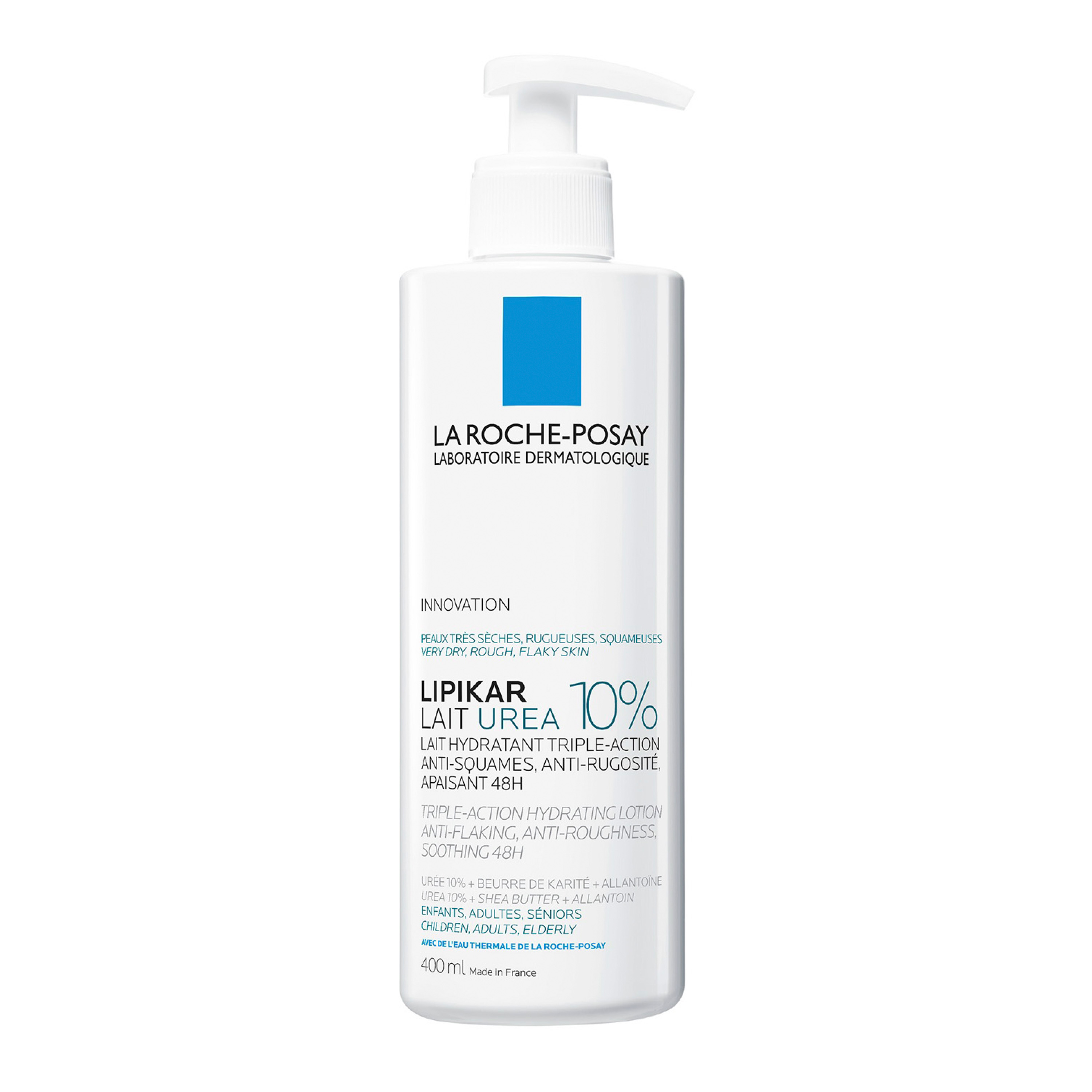 La Roche-Posay Lipikar Latte Urea 10% - Lozione Idratante Per Pelle Molto Secca 400 ml