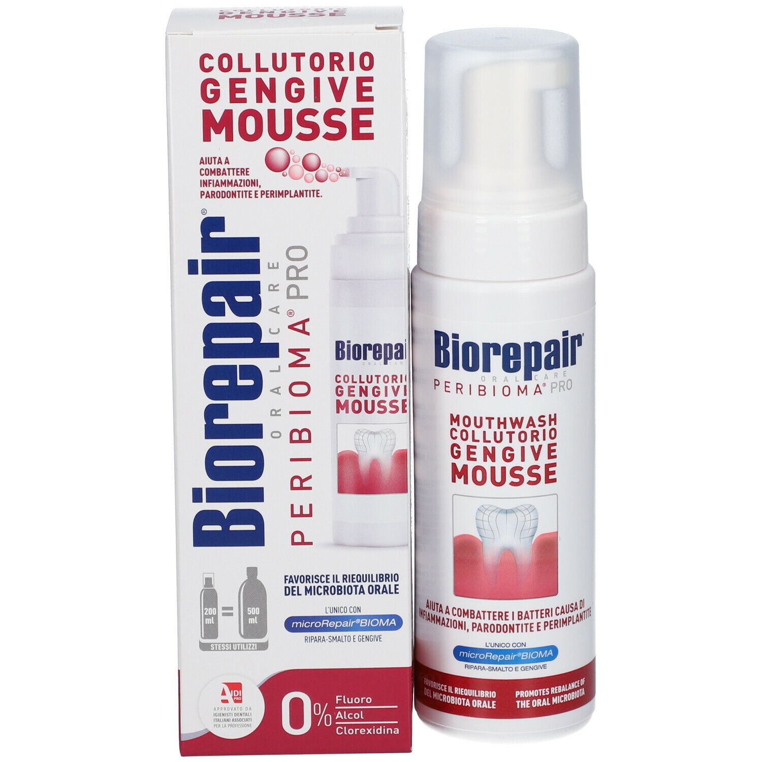 BIOREPAIR PERIBIOMA MOUSSE collutorio 200ml BIOREPAIR PERIBIOMA MOUSSE collutorio 200ml