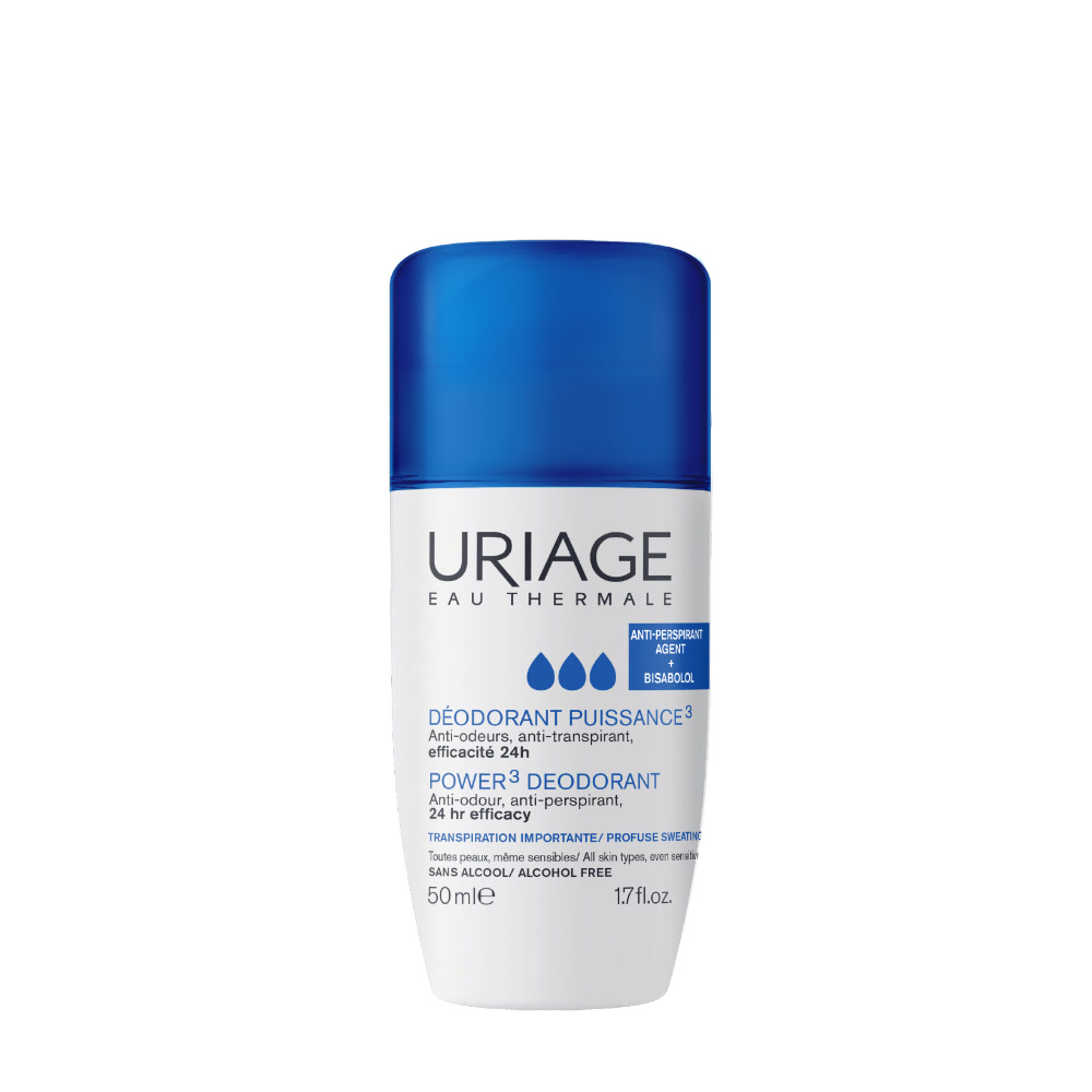 Uriage - Deodorante Power3 - Roll-On Per Sudorazione Intensa  50 ml