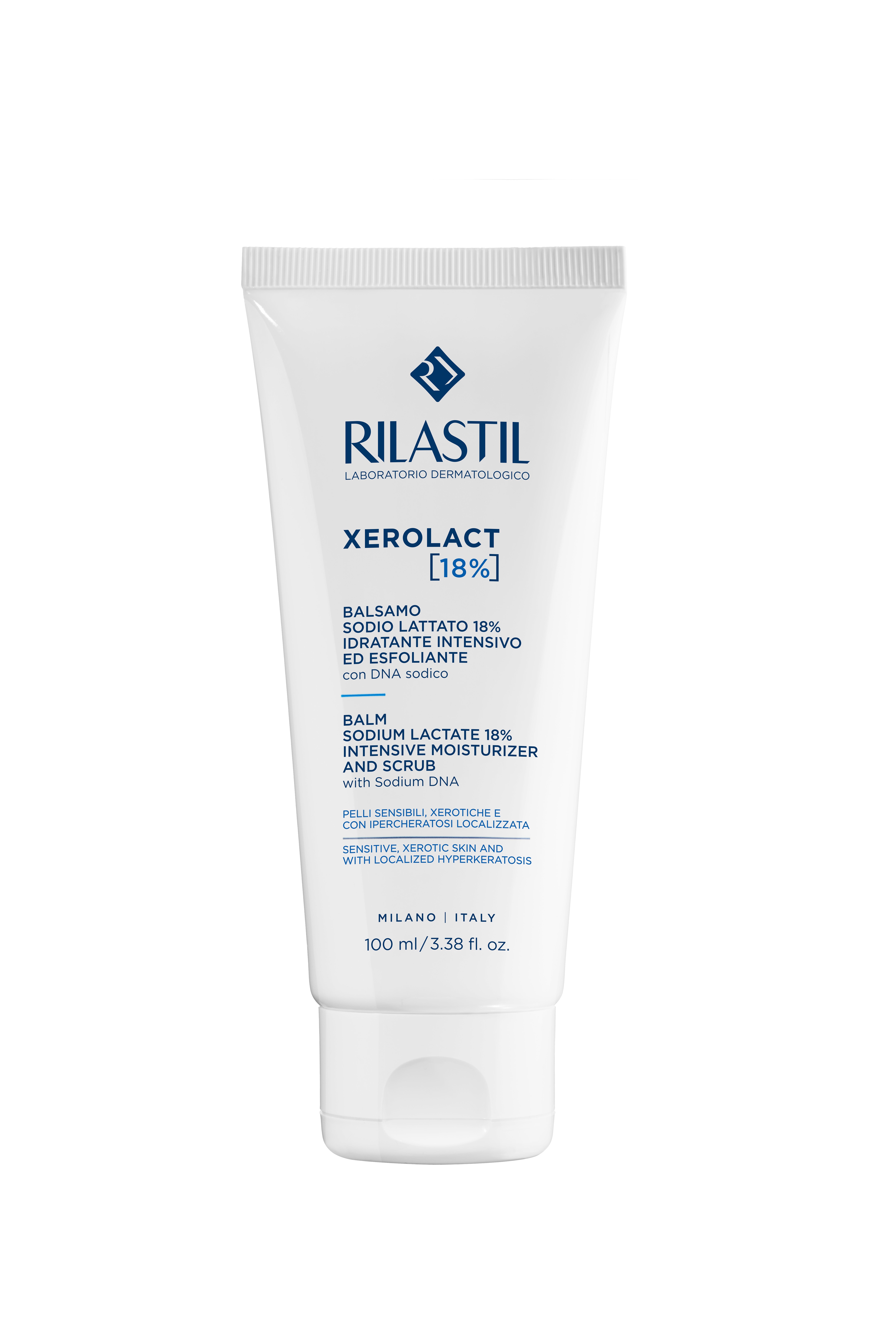 Rilastil Xerolact 18% - Balsamo Sodio Lattato 18% Per Pelle Sensibile E Xerotica 100 ml