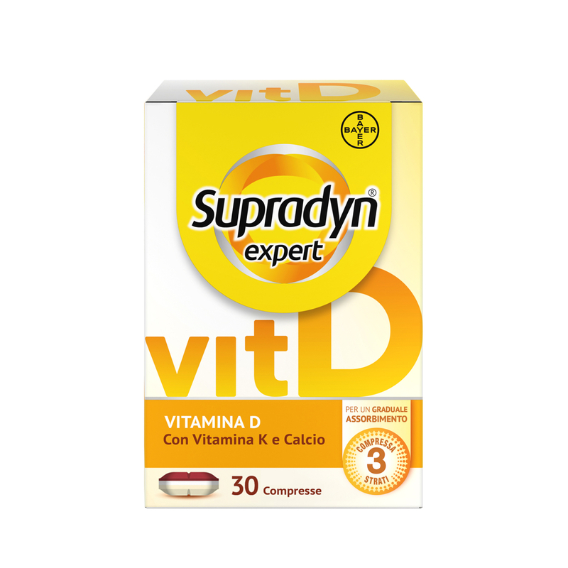 Supradyn Expert Vitamina D3 1000 ui e K2 2000 ui, formula a 3 strati per assorbimento ottimizzato