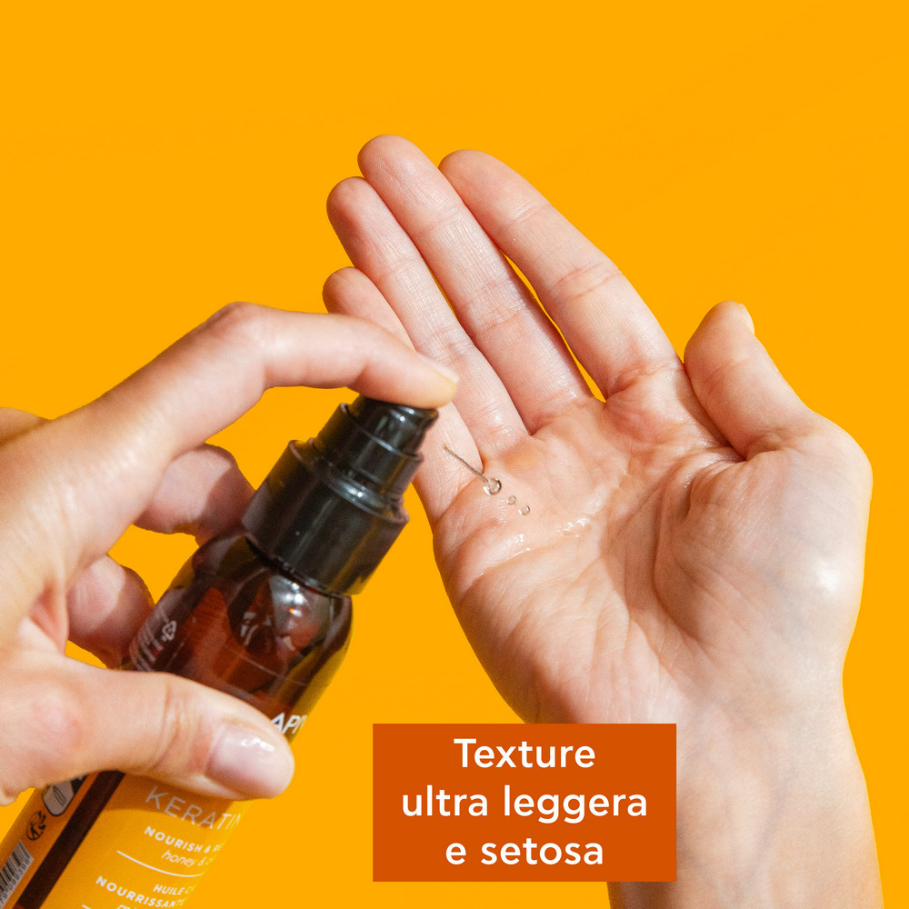Apivita Keratin Repair - Olio Termoprotettore, Riparatoratore E Anti-Crespo Per Capelli Danneggiati 100 ml