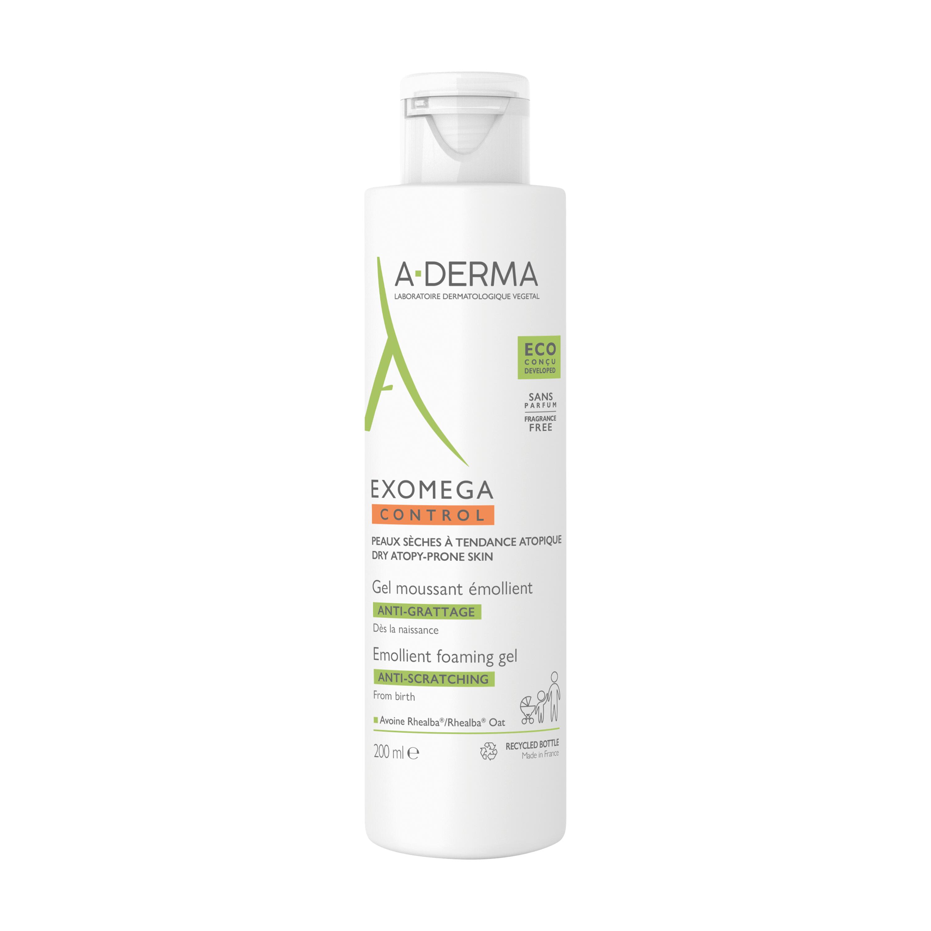 A-Derma Exomega Control - Gel Detergente Emolliente Per Pelle Secca A Tendenza Atopica 200 ml