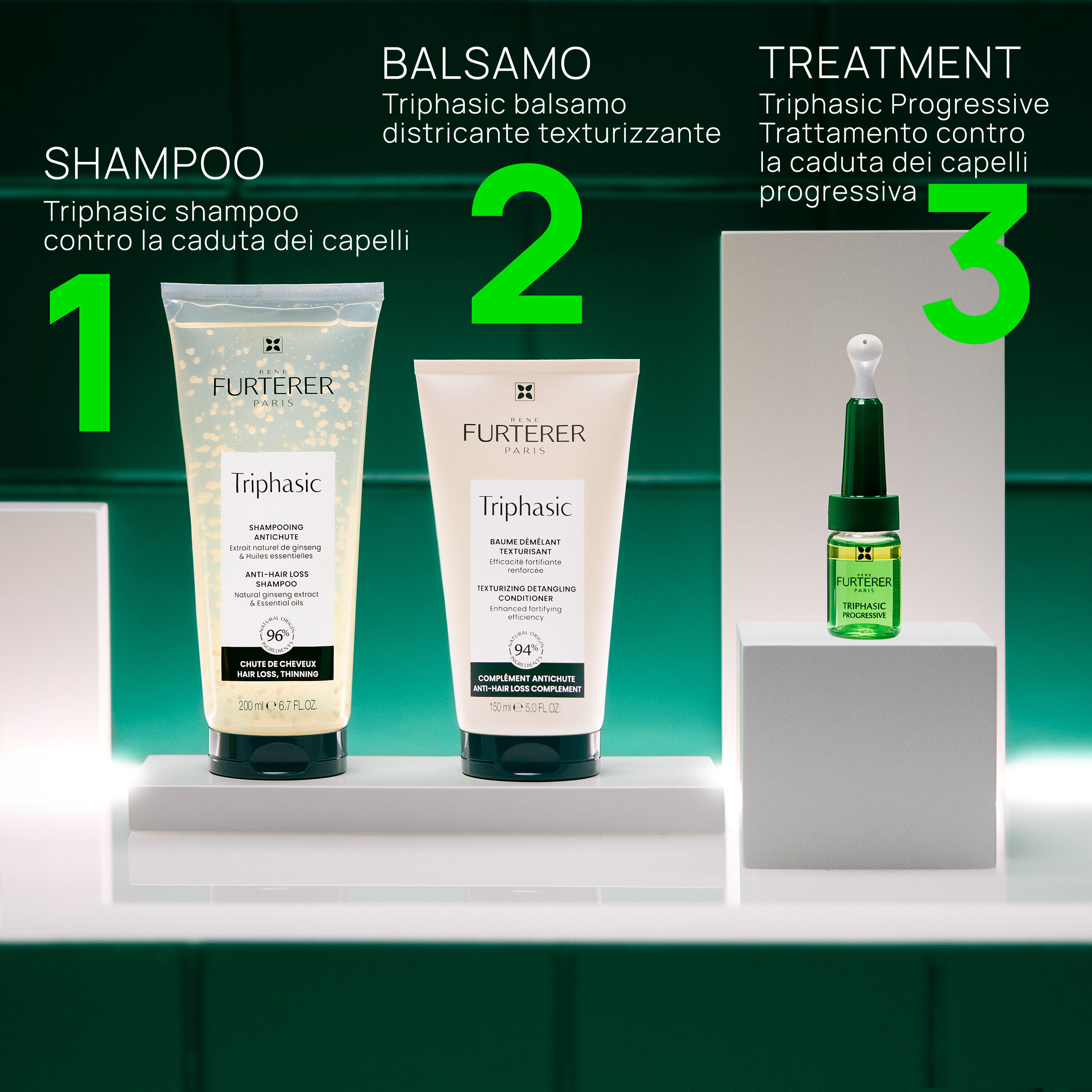 René Furterer Triphasic - Shampoo Anticaduta Agli Olii Essenziali 200 ml