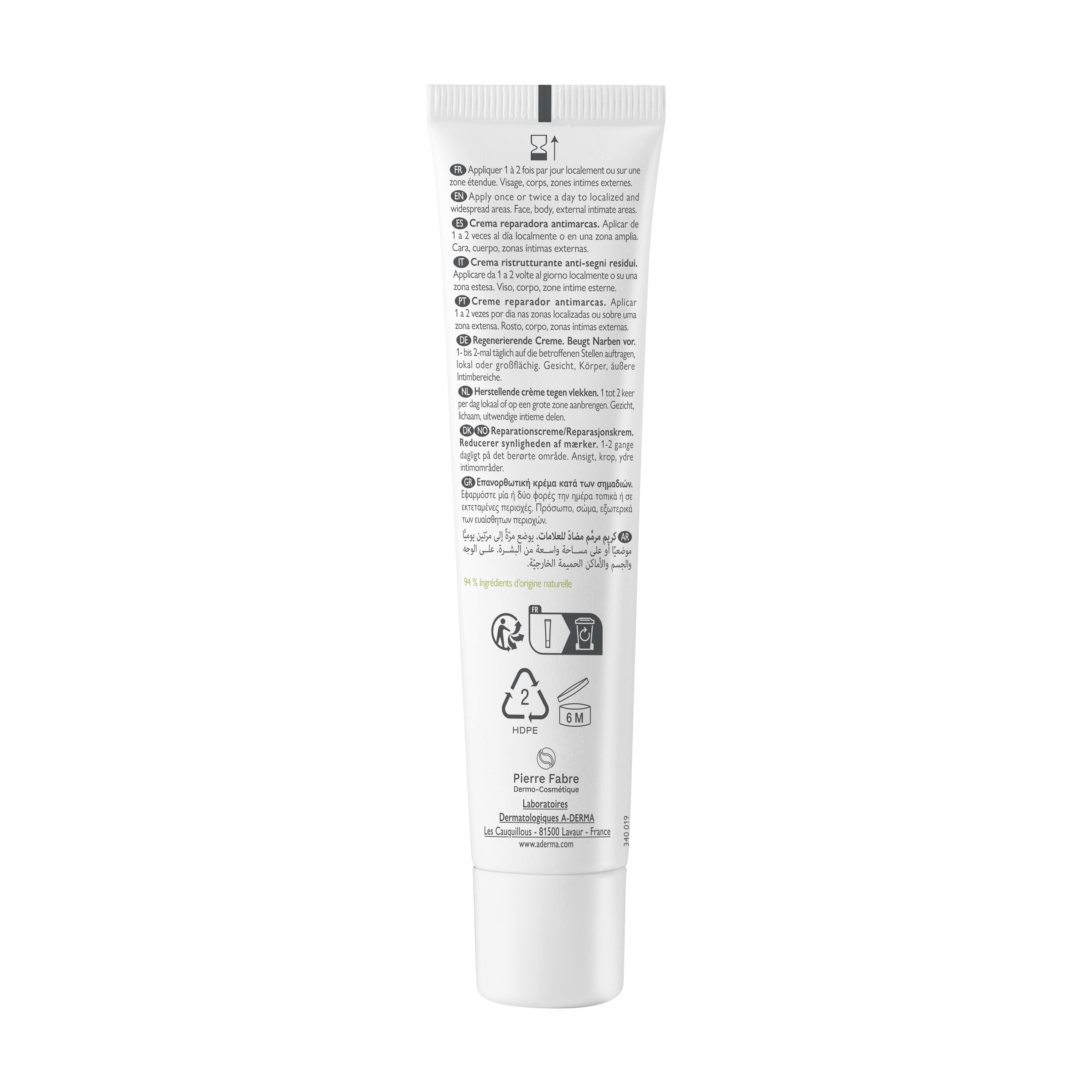 A-Derma Epitheliale Ultra Repair - Crema Ristrutturante Anti-Segni Residui 40 ml
