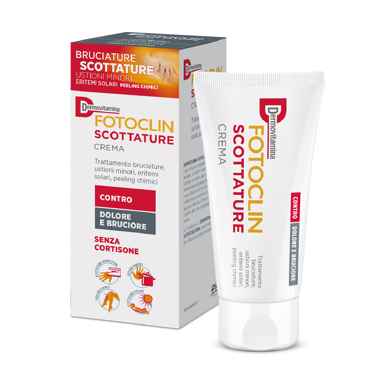 Dermovitamina Scottature Sole Crema Per Eritemi Solari e Arrossamenti 150 ml