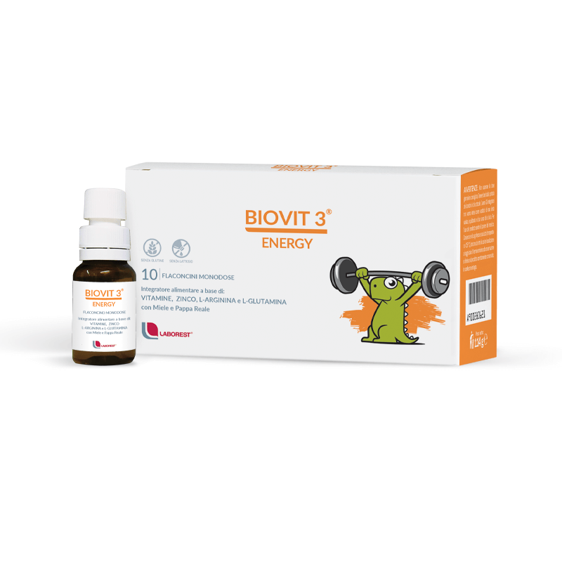 Biovit 3 Energy Integratore 10 Flaconcini Bevibili da 10 ml Biovit 3 Energy Integratore 10 Flaconcini Bevibili da 10 ml