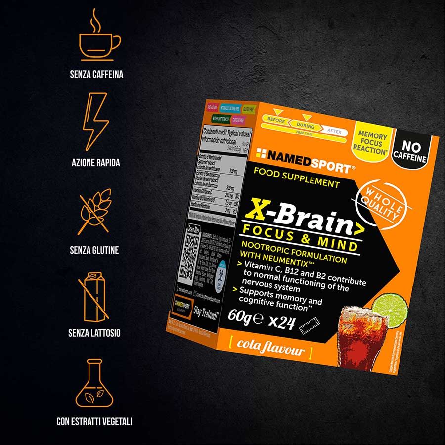 Named Sport - X-Brain 24 Stick - Integratore Per Le Funzioni Cognitive