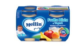 Mellin Merenda Frutta Mista e Yogurt 2 x 120 g Mellin Merenda Frutta Mista e Yogurt 2 x 120 g