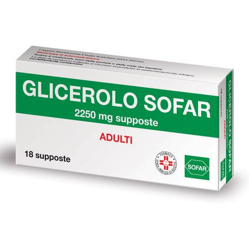 Glicerolo Sofar Adulti - Lassativo - 18 Supposte  Glicerolo Sofar Adulti - Lassativo - 18 Supposte
