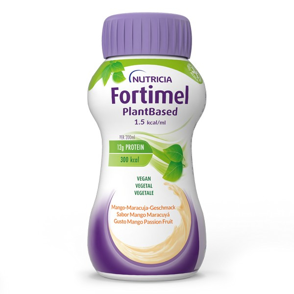 Nutricia Fortimel Forticare Sensations, Pesca Mango Rinfrescante, Ipercalorico e Iperproteico, 4x125ml