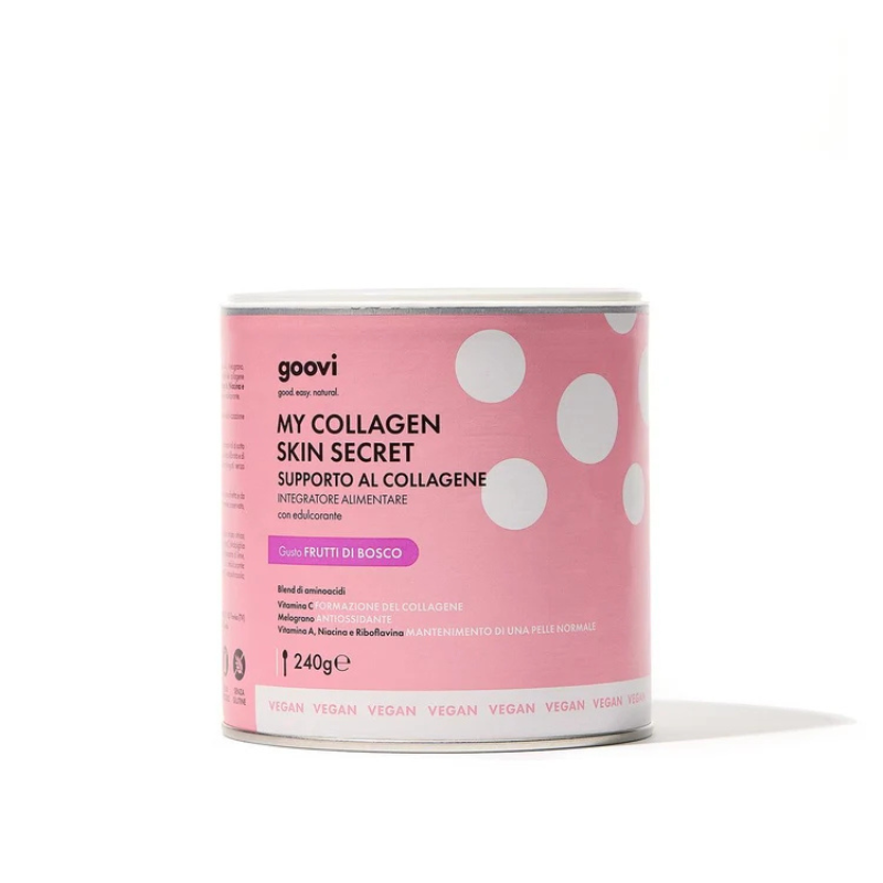 Goovi My Collagen Skin Secret Supporto Al Collagene Gusto Frutto Di Bosco - Integratore Per La Pelle 240 g