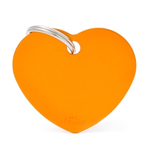 MY FAMILY MEDAGLIETTA CUORE (L) ALLUMINIO ARANCIO (REF. MFB69)