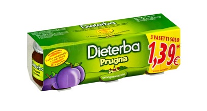Dieterba Omogenizzato Prugna 3 Vasetti da 80 g Dieterba Omogenizzato Prugna 3 Vasetti da 80 g