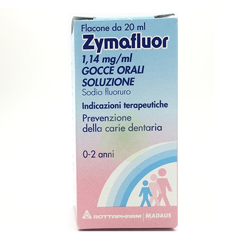 Zymafluor 1,14 mg/ml Sodio Fluoruro Prevenzione Carie Gocce 20 ml  Zymafluor 1,14 mg/ml Sodio Fluoruro Prevenzione Carie Gocce 20 ml