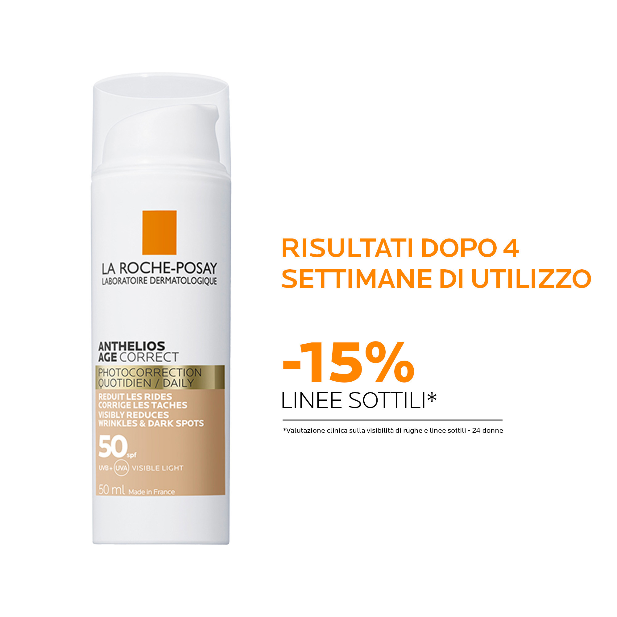 La Roche-Posay Anthelios Age Correct - Fotocorrettore Quotidiano SPF50+ Viso 50 ml