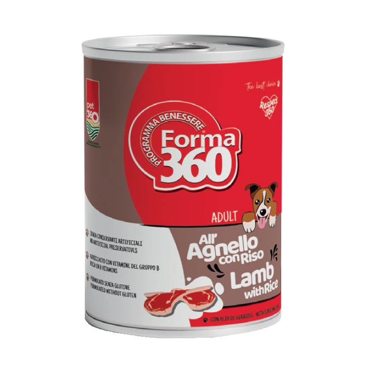 PET360 FORMA360 CANE ADULT POLLO AGNELLO RISO 400GR (lattina)