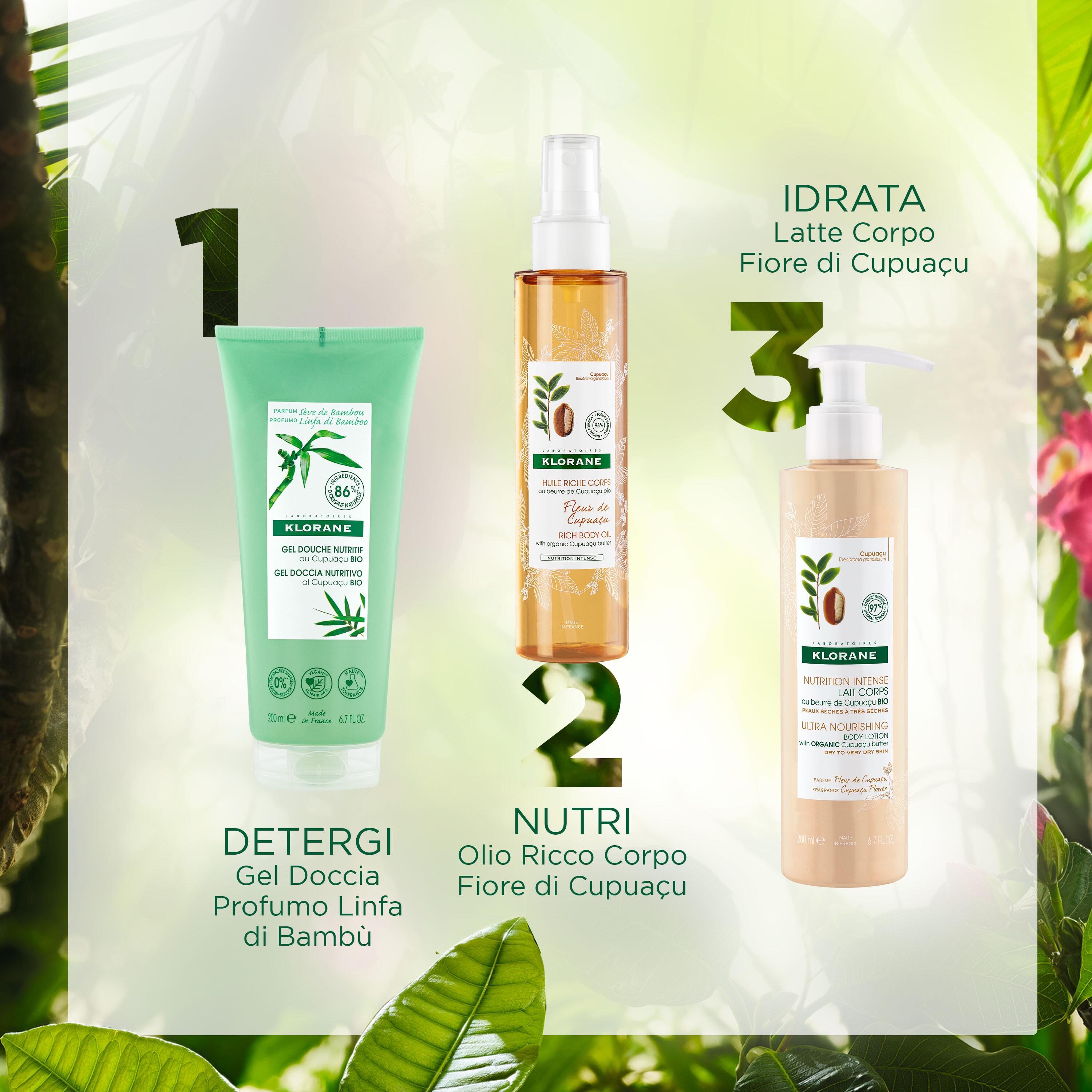 Klorane - Gel Doccia Nutritivo Al Profumo Linfa Di Bambù Per Tutti I Tipi Di Pelle 200 ml