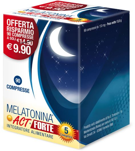 Melatonina Act + Forte 5 Complex - Integratore per il sonno - 90 compresse