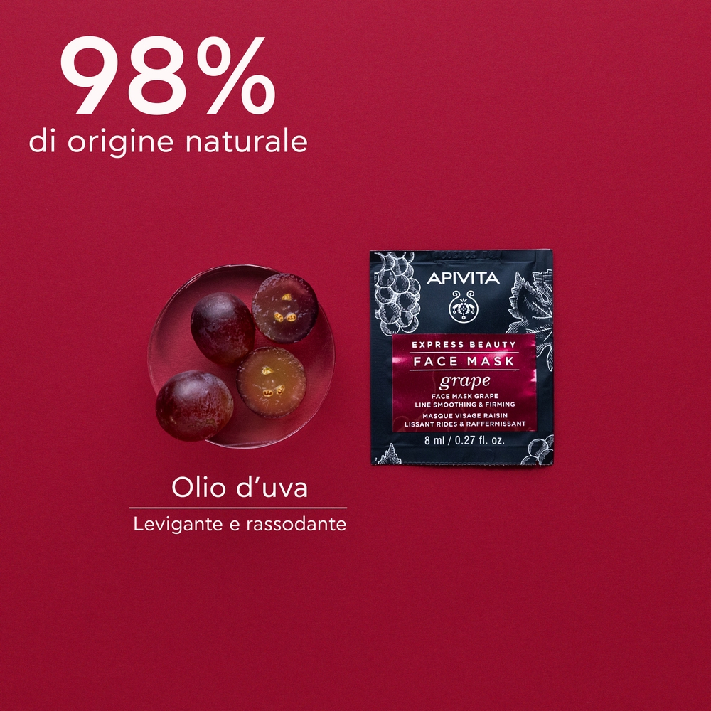 APIVITA Express Beauty Maschera Viso all'Uva Liftante e Rassodante 2X8ML APIVITA Express Beauty Maschera Viso all'Uva Liftante e Rassodante 2X8ML