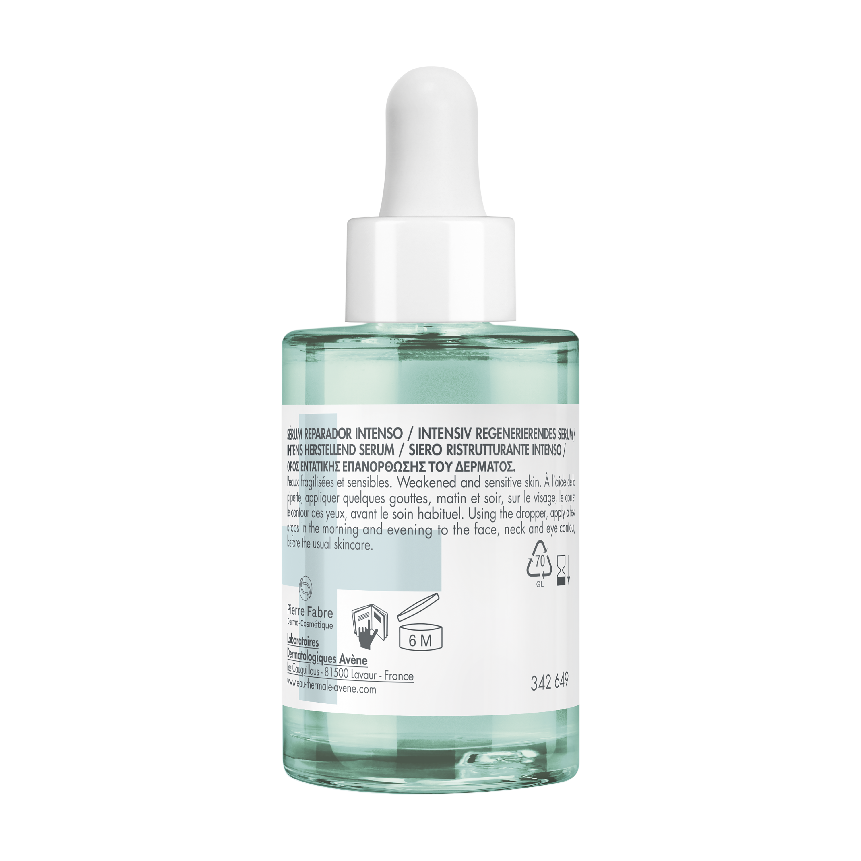 Eau Thermale Avène Cicalfate+ Siero riequilibrante intenso, ristruttura e rinforza la barriera cutanea, Pelle sensibile, con Acqua Termale, 30ml 